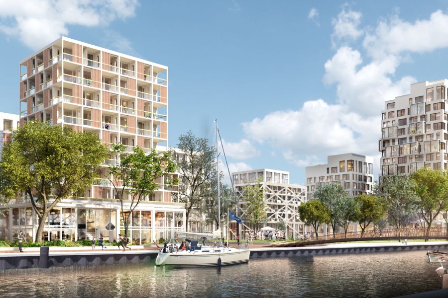 Impressie van de fietsbrug