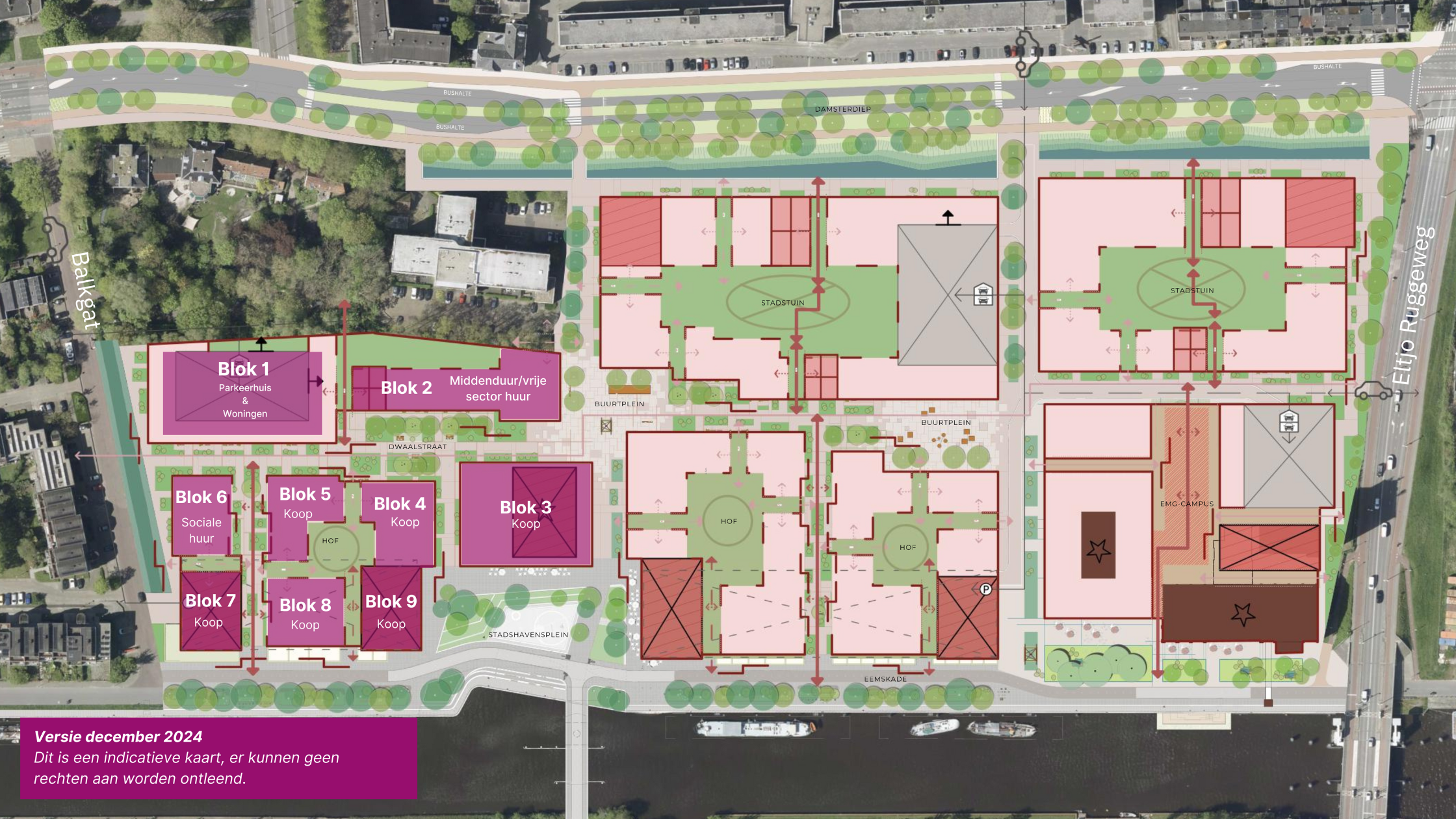 Blokken eerste woningen